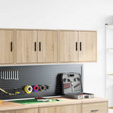 ZNTS Garage Wall Cabinets 2 pcs Sonoma Oak Engineered Wood 860648