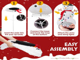 4ft 100LED 20 Lanterns Cashmere Fabric Retractable Snowman Garden Snowman Decoration 58418161