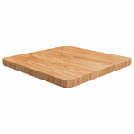 Square Table Top Light Brown 60x60x4cm Treated Solid Wood Oak 343060