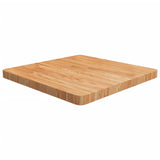 Square Table Top Light Brown 60x60x4cm Treated Solid Wood Oak 343060