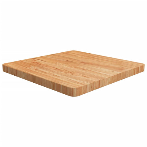 Square Table Top Light Brown 60x60x4cm Treated Solid Wood Oak 343060
