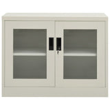 Office Cabinet Light Grey 90x40x70 cm Steel 335927