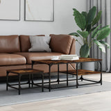 Nesting Coffee Tables 2 pcs Smoked Oak Engineered Wood 835396