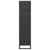 Firewood Rack Black 25x25x100 cm Cold-rolled steel 864267