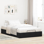 Ottoman Bed Frame No Mattress Black Double Velvet 3311002