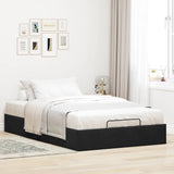 Ottoman Bed Frame No Mattress Black Double Velvet 3311002