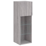 6 Piece TV Wall Units with LED Grey Sonoma Engineered Wood 3216627