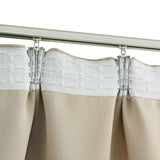 Blackout Curtains with Hooks 2 pcs Beige 140x245 cm 134448