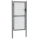 Mesh Garden Gate Galvanised Steel 100x175 cm Grey 145774