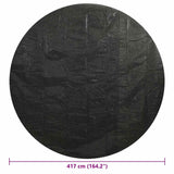 Pool Cover Black Polyethylene with air chambers 417 cm Diameter 92157