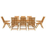 Garden Dining Set 9 pcs Brown Solid Acacia Wood 3154126