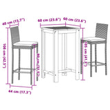 Garden Bar Set Grey 3295295