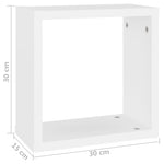 ZNTS Wall Cube Shelves 6 pcs White 30x15x30 cm 807000