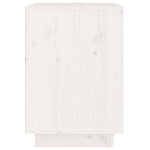 ZNTS Bedside Cabinet White 40x35x50 cm Solid Wood Pine 813317