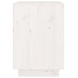 ZNTS Bedside Cabinet White 40x35x50 cm Solid Wood Pine 813317