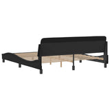 Bed Frame "Dover" Black 183x213 cm Faux Leather 373308