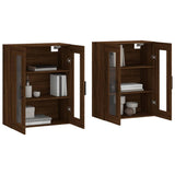 Wall Mounted Cabinets 2 pcs Brown Oak Engineered Wood 3197968
