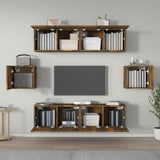 6 Piece TV Cabinet Set Smoked Oak Engineered Wood 3120266