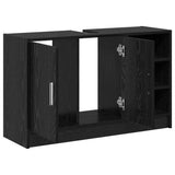 Bathroom Cabinet Black Oak 90 x 29 x 55 cm Engineered wood 869211