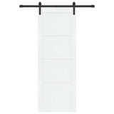 Sliding Door White 78 x 211 cm Solid Pine Wood 3333277