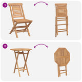 Garden Set 3 pcs Brown Soild Teak Wood 3437395
