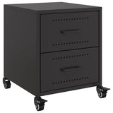 Bedside Cabinet Black 36x39x43.5 cm Steel 846626