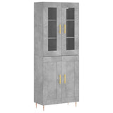 Highboard Concrete Grey 69.5x34x180 cm Engineered Wood 3198333