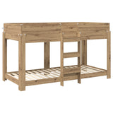 Bunk Bed for Kids Artisan Oak 80 x 200 cm Engineered Wood 3410530