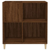 Record Cabinet Brown Oak 84.5x38x89 cm Engineered Wood 831996