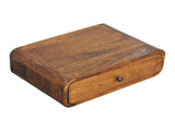 Solid Wood Avora Wall-Mounted Chestnut 1 Drawer Nightstand, Dark Brown B2743P403506
