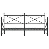 Daybed with Trundle without Mattress Black 90x200 cm Steel 4104675