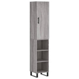 Highboard Grey Sonoma 34.5x34x180 cm Engineered Wood 3199007