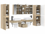 Bathroom Furniture Set 6 pcs Sonoma Oak 3407193