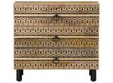 Bed Cabinet Black 50x33x62 cm Solid Rough Wood Mango 4018637