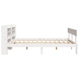 Bed Frame without Mattress White 140x200 cm Solid Wood Pine 3306620