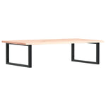 Basin Shelf Wall Mounted Steel and Solid Wood Oak 3302637
