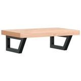 Basin Shelf Wall Mounted Steel and Solid Wood Beech 3302363