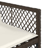 11 Piece Garden Dining Set with Cushions Brown Poly Rattan 3210789