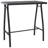 5 Piece Garden Bar Set Black and Grey 3073577