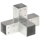 Post Connectors 4 pcs X Shape Galvanised Metal 71x71 mm 145460