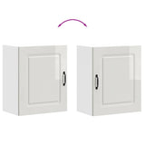 Kitchen Wall Cabinet Kalmar High Gloss White Engineered Wood 853561