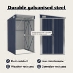 Wall-mounted Garden Shed Anthracite 118x100x178 cm Steel 316219