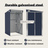 Wall-mounted Garden Shed Anthracite 118x100x178 cm Steel 316219