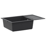 Kitchen Sink Single Basin Granite 78 x 50 x 20 cm Graphite 42053759