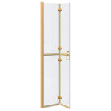 Walk-In Shower Wall Folding Gold 70 x 6.5 x 190 cm 42017969