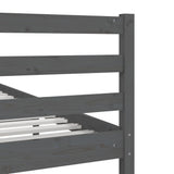 Bed Frame Grey Solid pine wood Double Durable Bed Frame 3101110