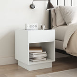 Bedside Table with Infinity LED White 40x40x50 cm 3284077