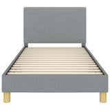 Children's Bed Frame with Headboard Light Grey 90 x 200 cm 42010999