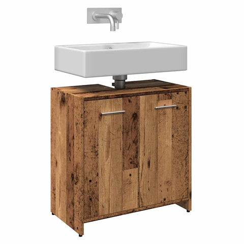 ZNTS Bathroom Sink Cabinet Old Wood 60x33x60 cm Engineered Wood 856039