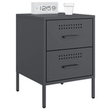 Bedside Cabinets 2 pcs Anthracite 36x39x50.5 cm Steel 842927